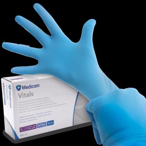 Medicom Nitrilové rukavice bez púdru , modré,  1bal/100ks