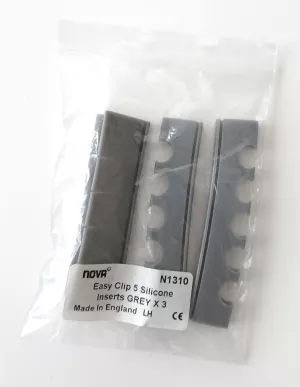 Nova Easy Clip 5 Silicone Inserts X 3 Grey